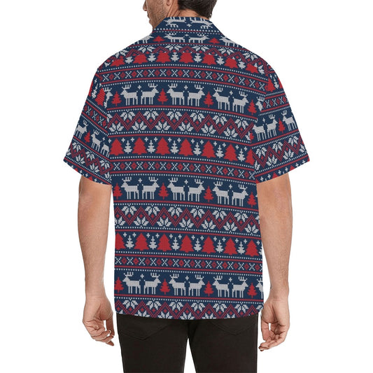 Reindeer Print Design LKS405 Men's Men's Hawaiian Shirt