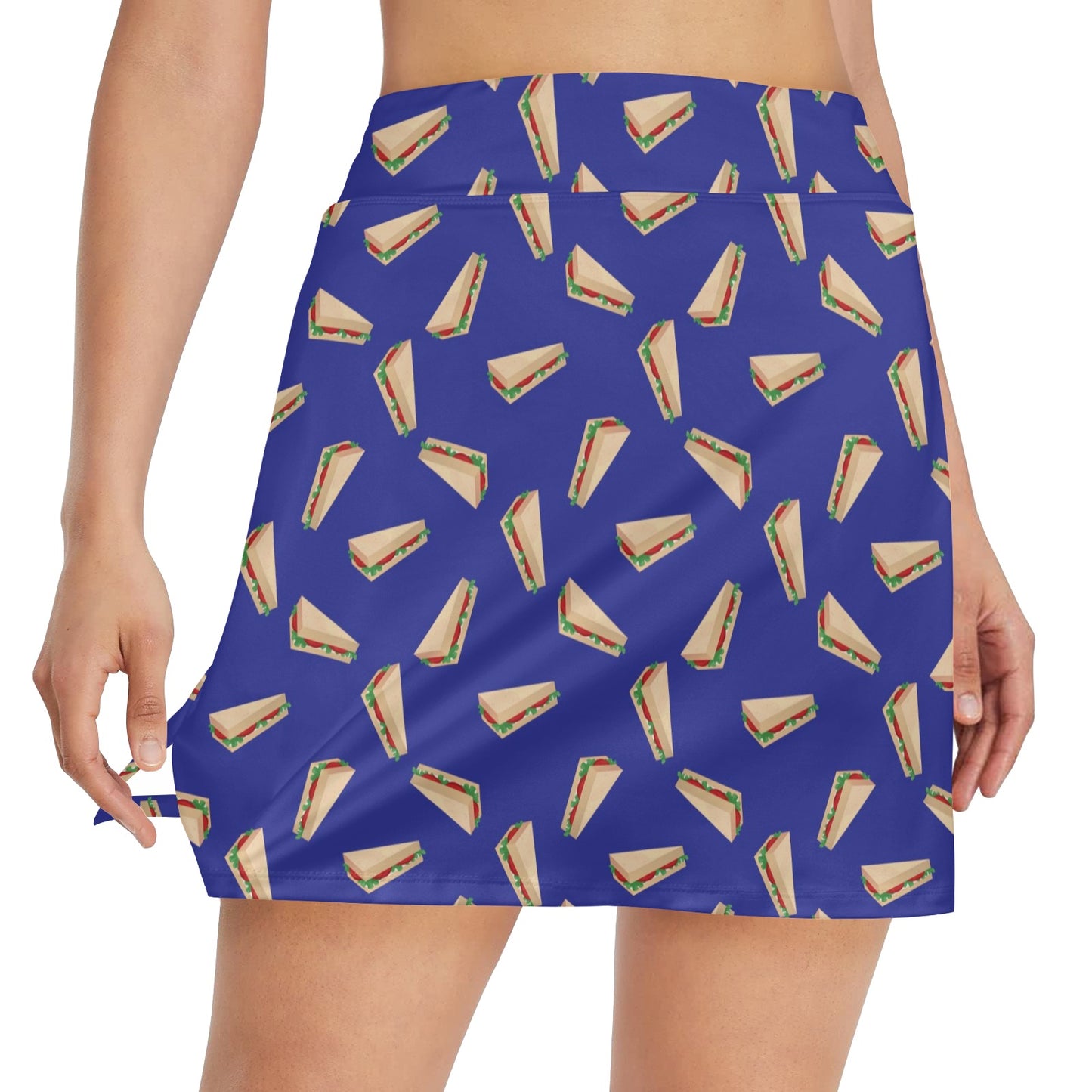 Sandwich Print Design LKS303 Women's Golf Skirt with Pocket