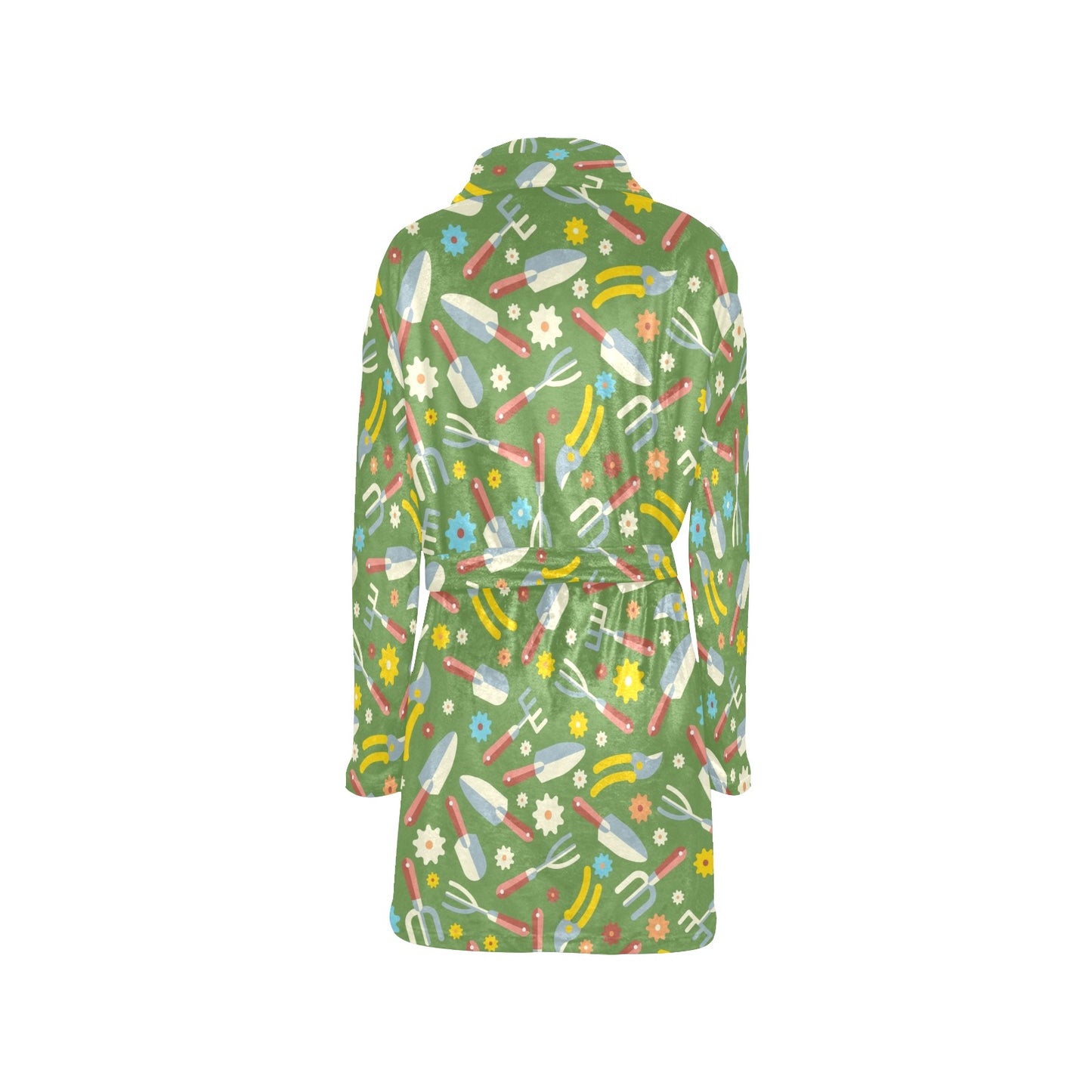 Gardening Pattern Print Design G06 Women's Fleece Robe