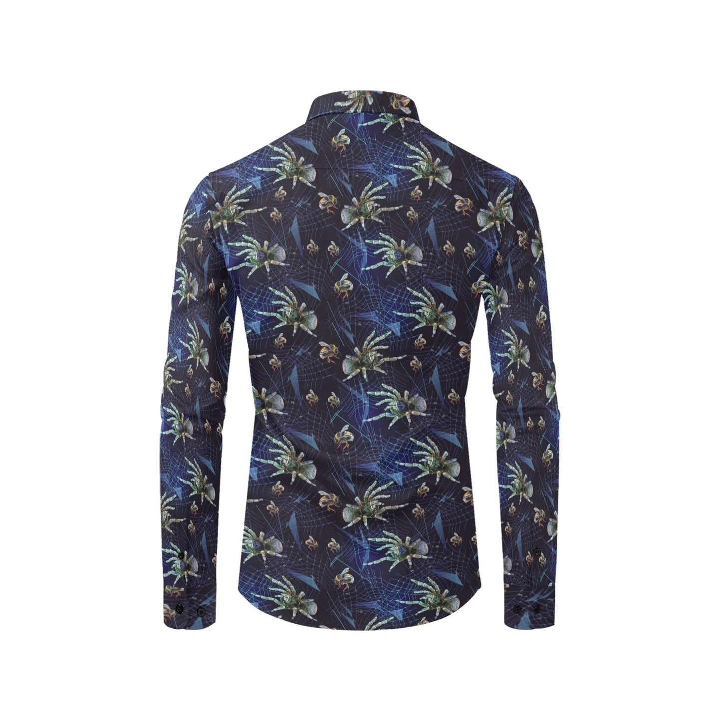 Tarantula Print Design LKS401 Men's Long Sleeve Dress Shirt