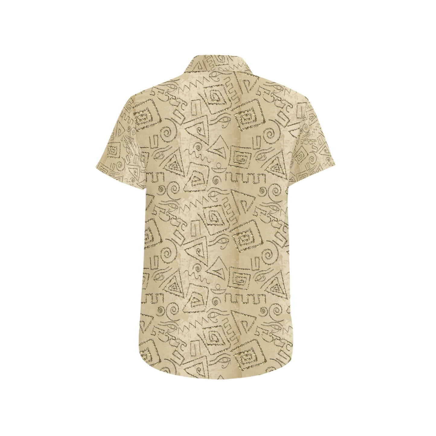 Ancient Greek Print Design LKS3013 Men Short Sleeve Button Up Shirt