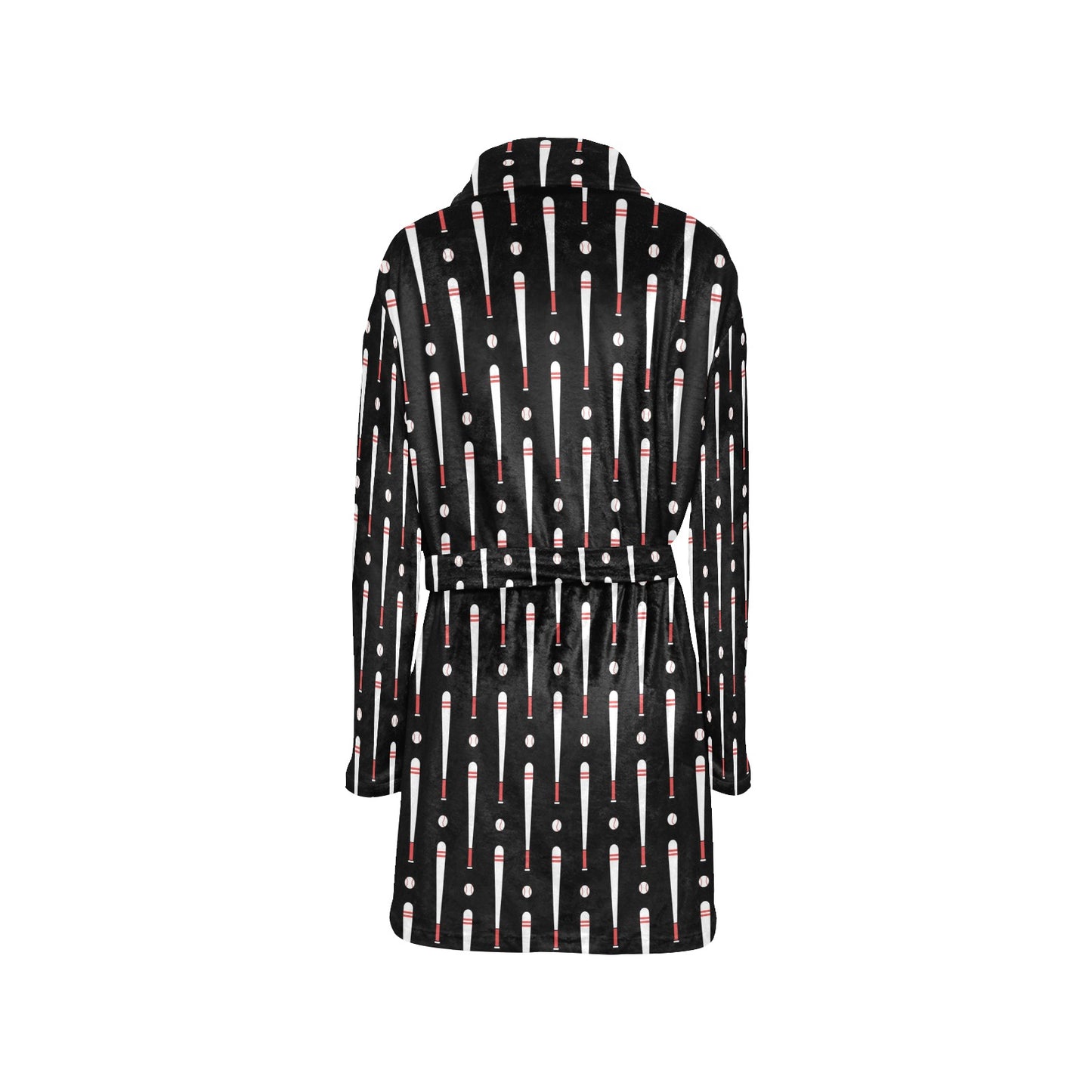 Baseball Pattern Print Design 03 Women's Fleece Robe