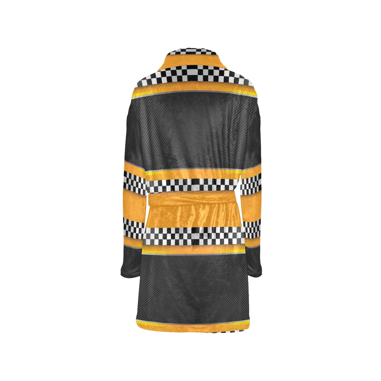Checkered Pattern Print Design 01 Women's Fleece Robe