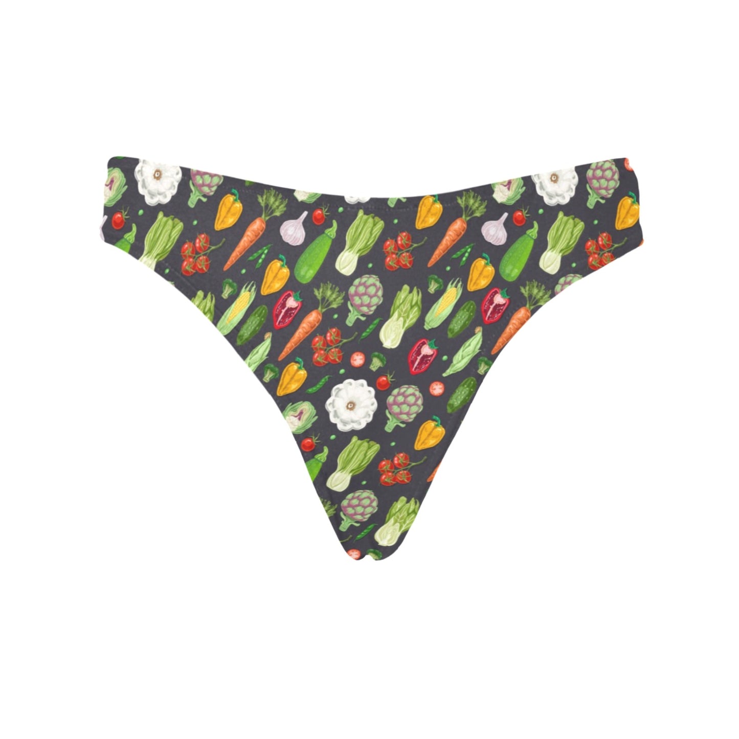 Vegan Pattern Themed Design Print Women's Thongs