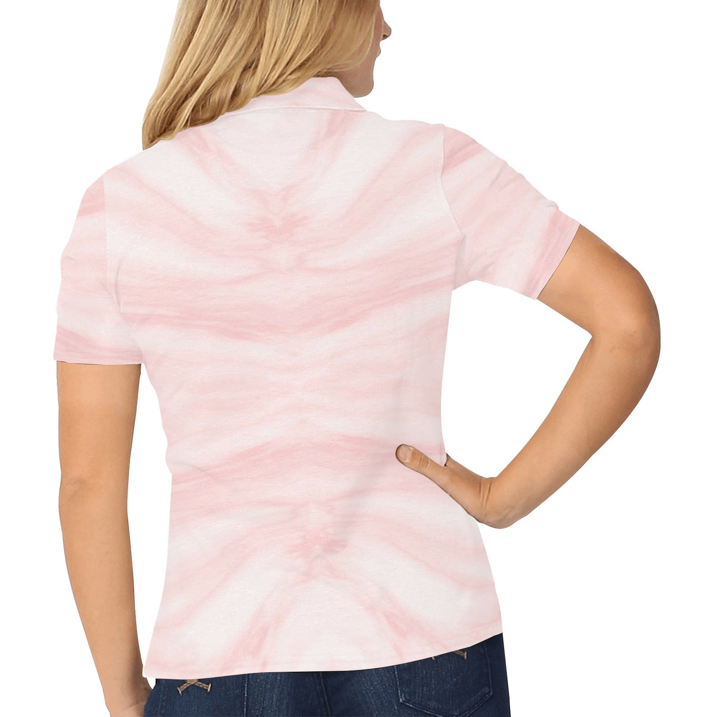 Marble Pattern Print Design 03 Women's Polo Shirt
