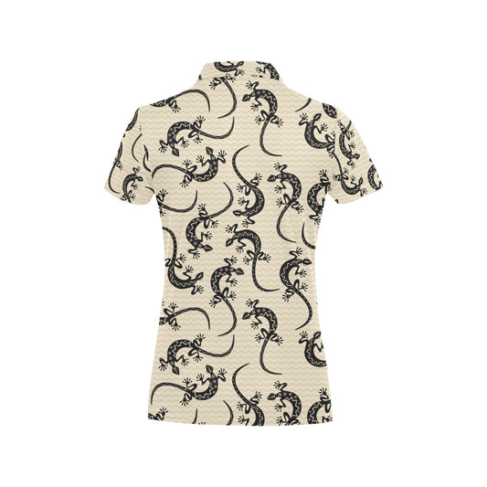 lizard Pattern Print Design 02 Women's Polo Shirt