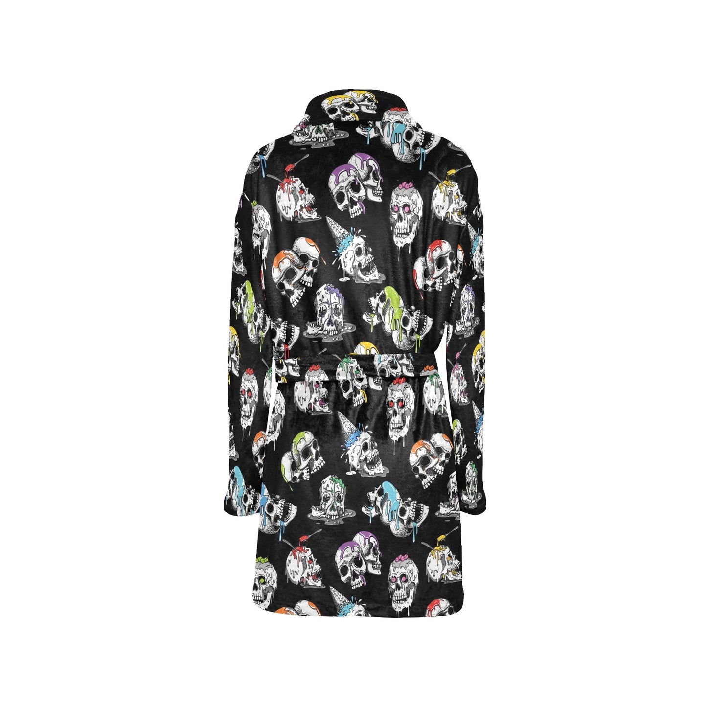 Skull Print Design LKS3013 Women's Fleece Robe