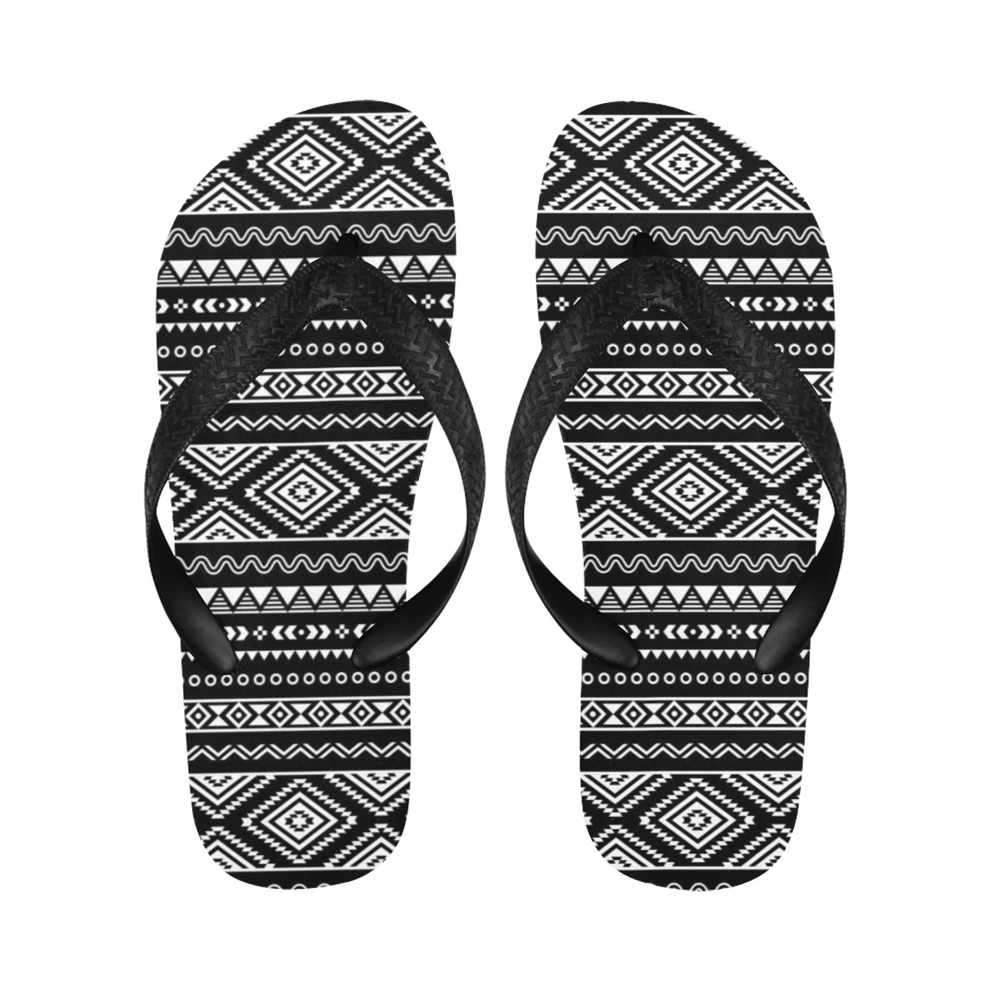 Tribal Pattern Print Design LKS301 Flip Flops