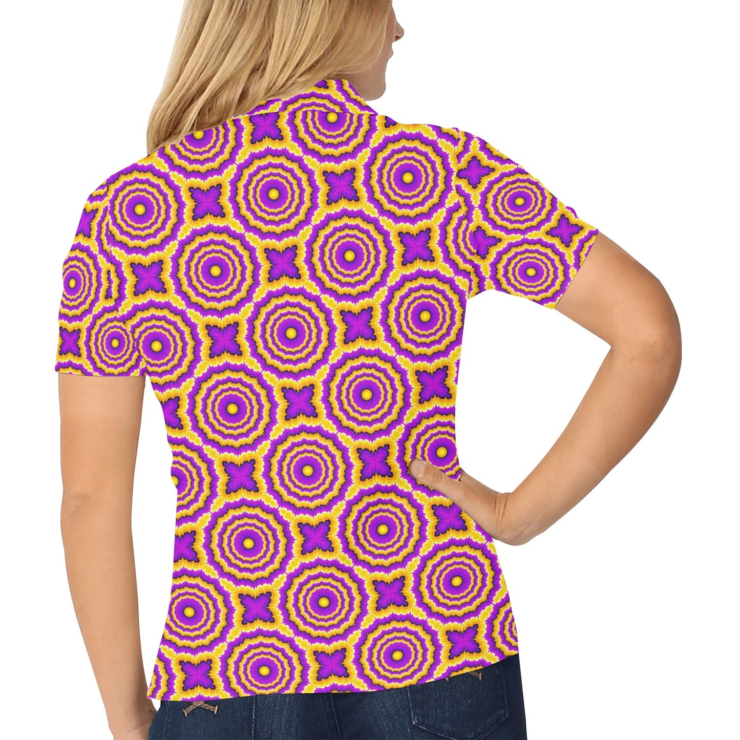 Optical illusion Expansion Women's Polo Shirt