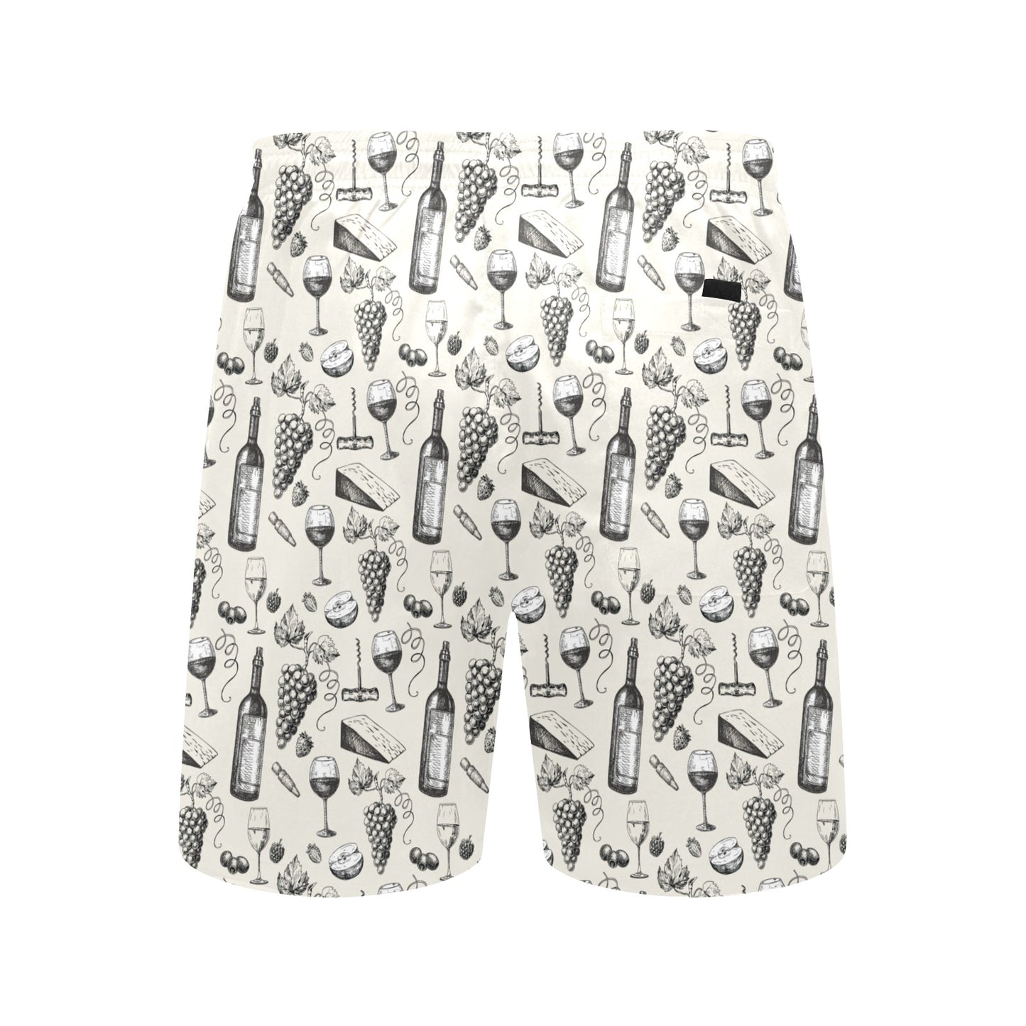 Wine Themed Print Design LKS306 Men's Swim Trunks Beach Shorts