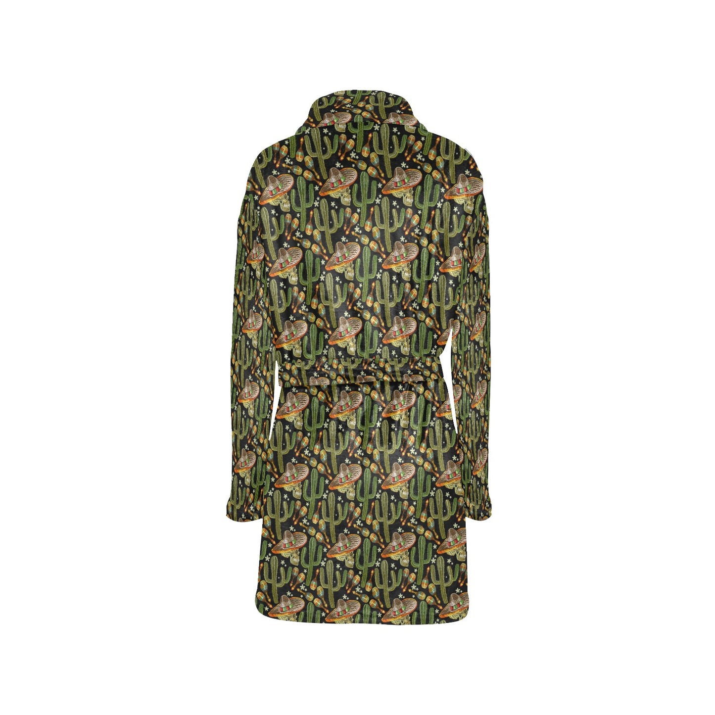 Western Style Print Women's Fleece Robe