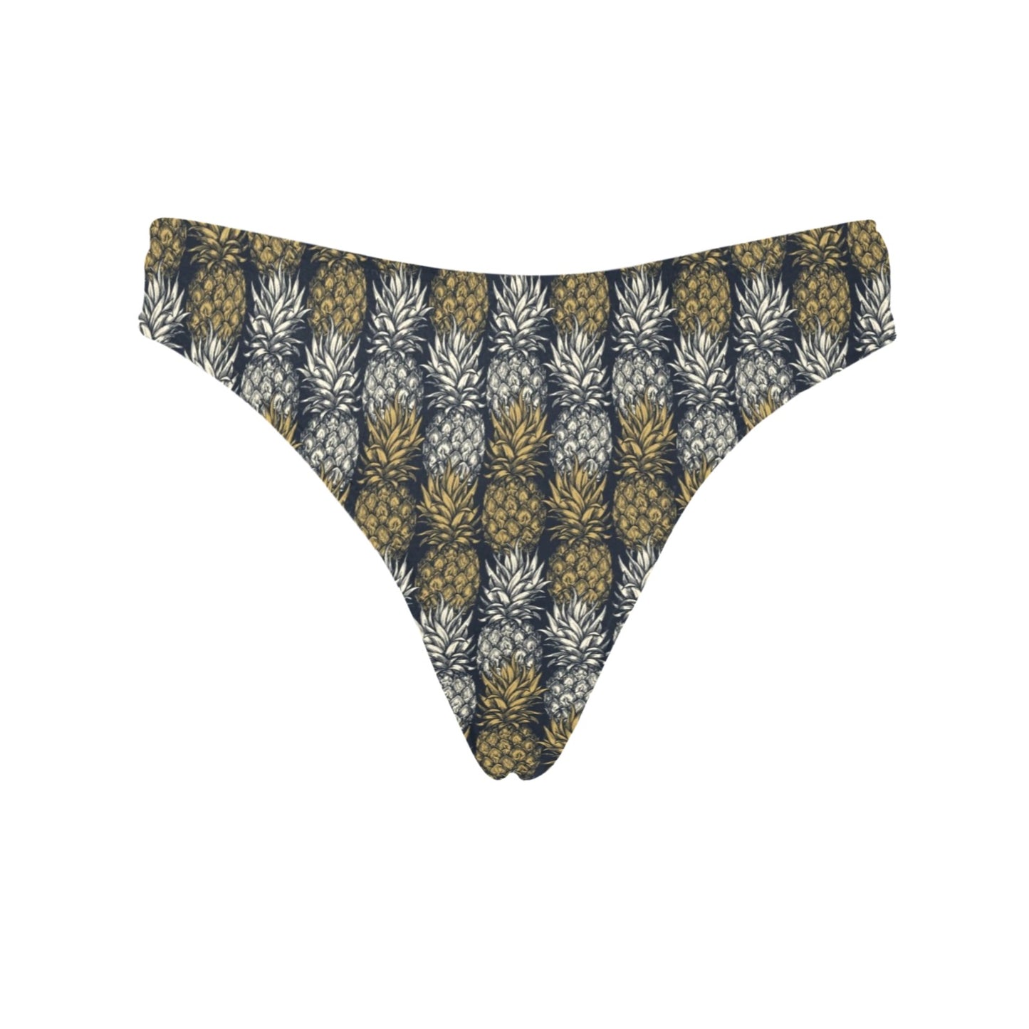 Pineapple Print Design Pattern Women's Thongs