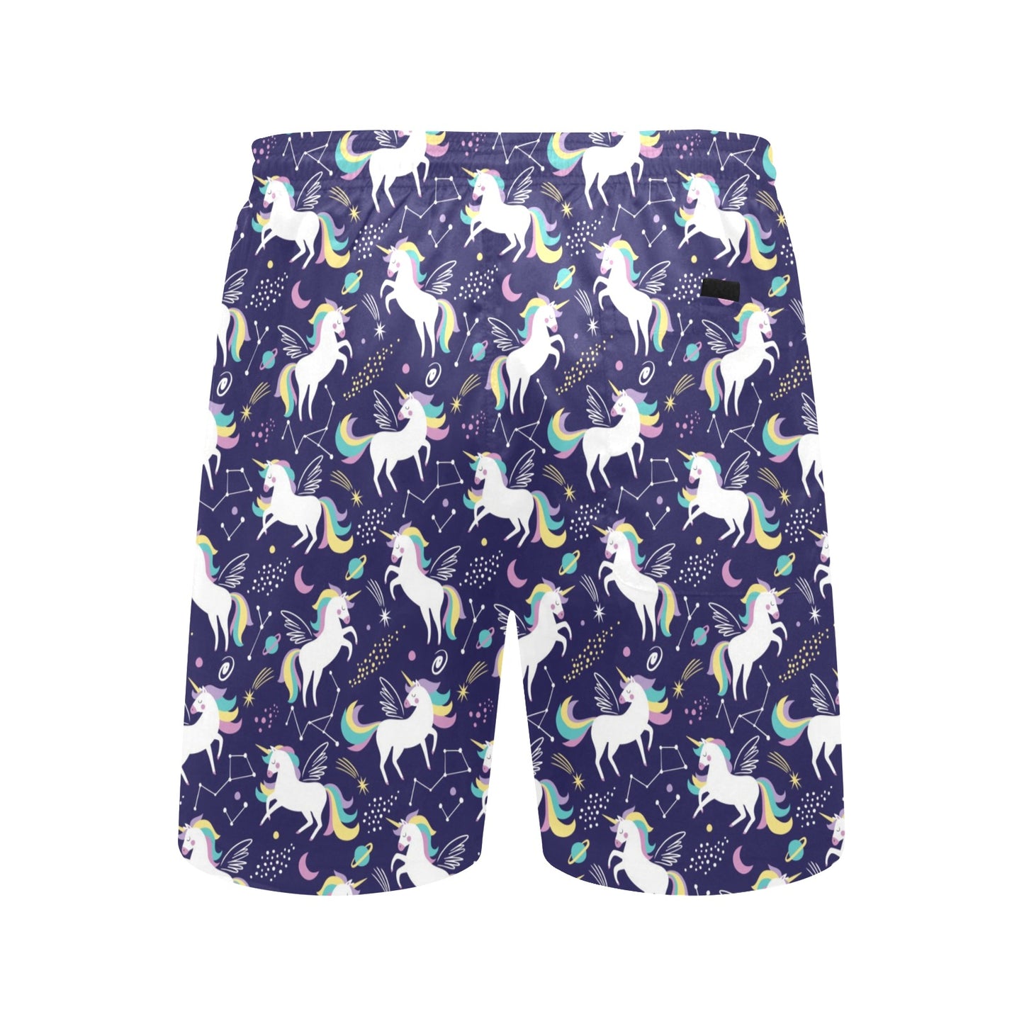 Unicorn Print Design LKS305 Men's Swim Trunks Beach Shorts