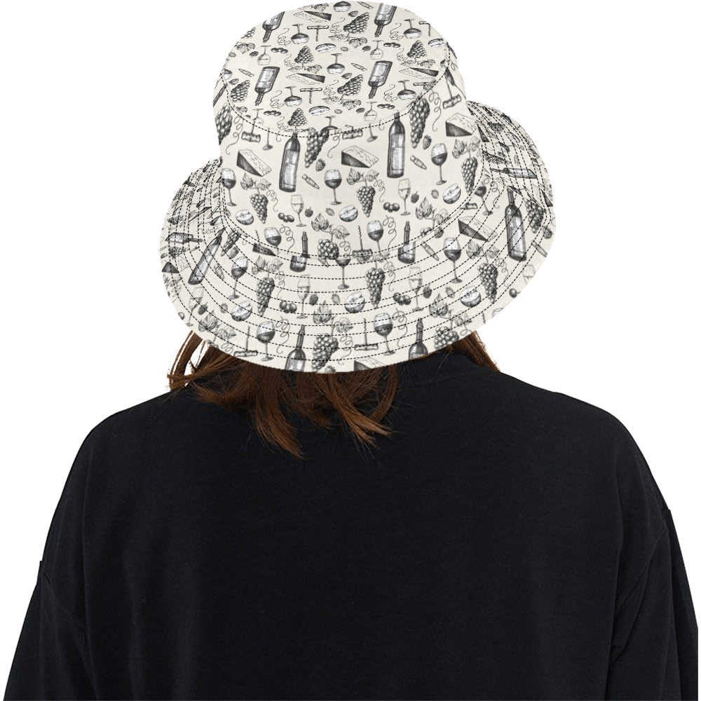 Wine Themed Print Design LKS306 Unisex Bucket Hat