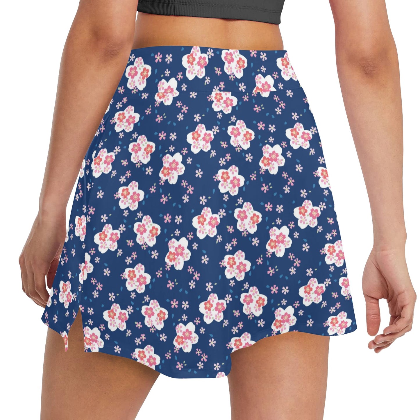 Sakura Print Design LKS306 Women's Golf Skirt with Pocket