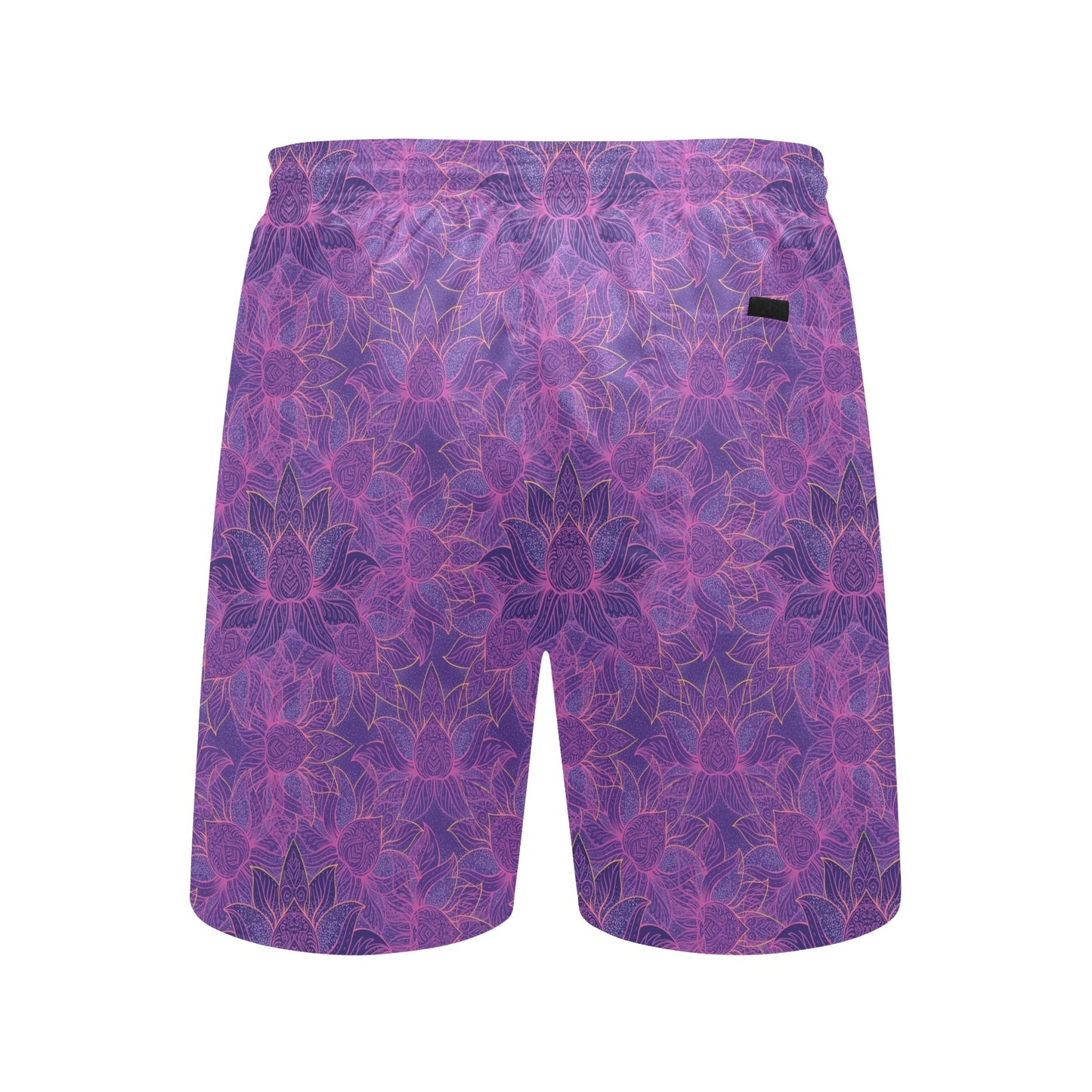 Bohemian Lotus Mandala Style Men's Swim Trunks Beach Shorts