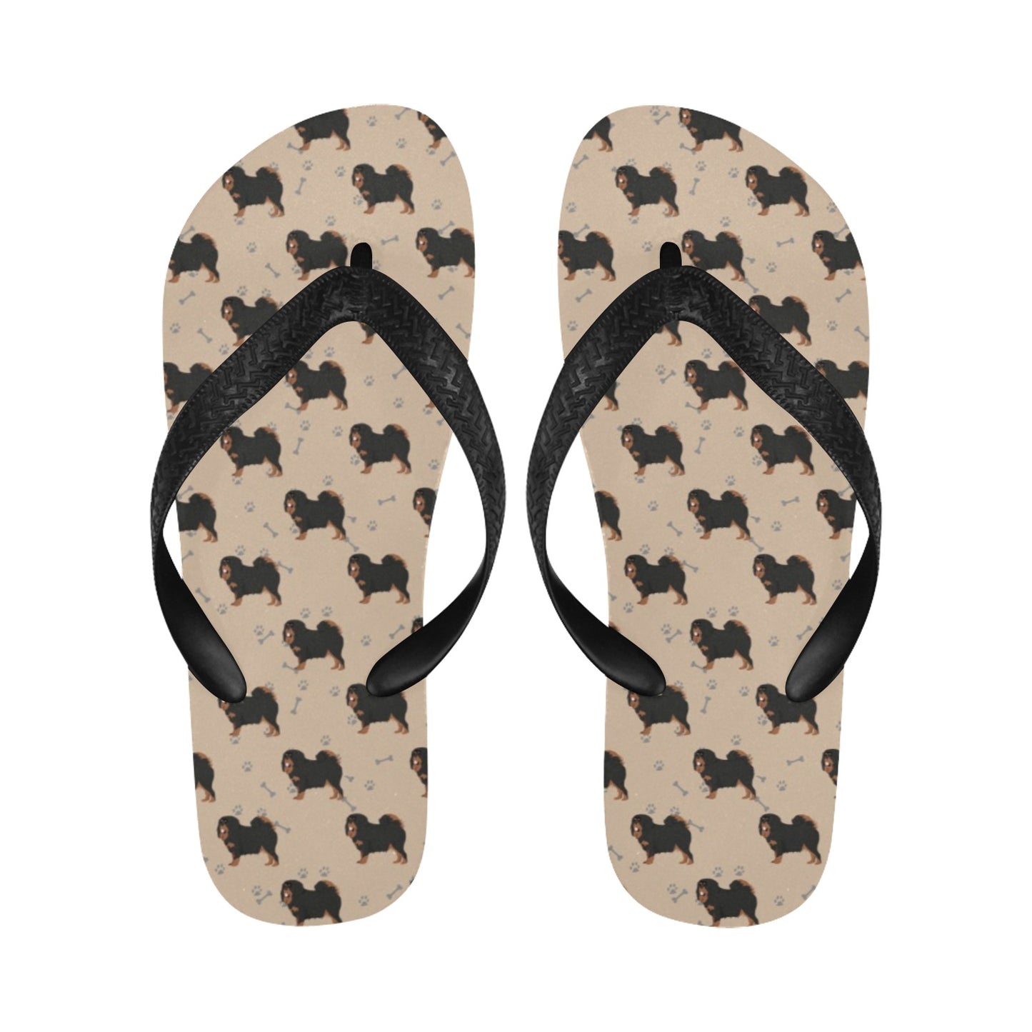 Tibetan Mastiffs Print Design LKS301 Flip Flops