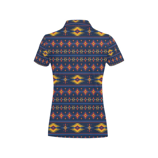 Southwest Pattern Print Design LKS306 Women's Polo Shirt