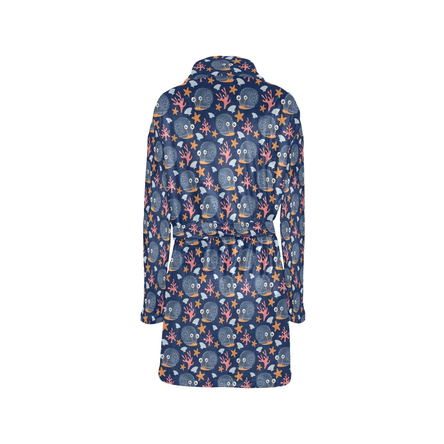 Snail Print Design LKS402 Women's Fleece Robe