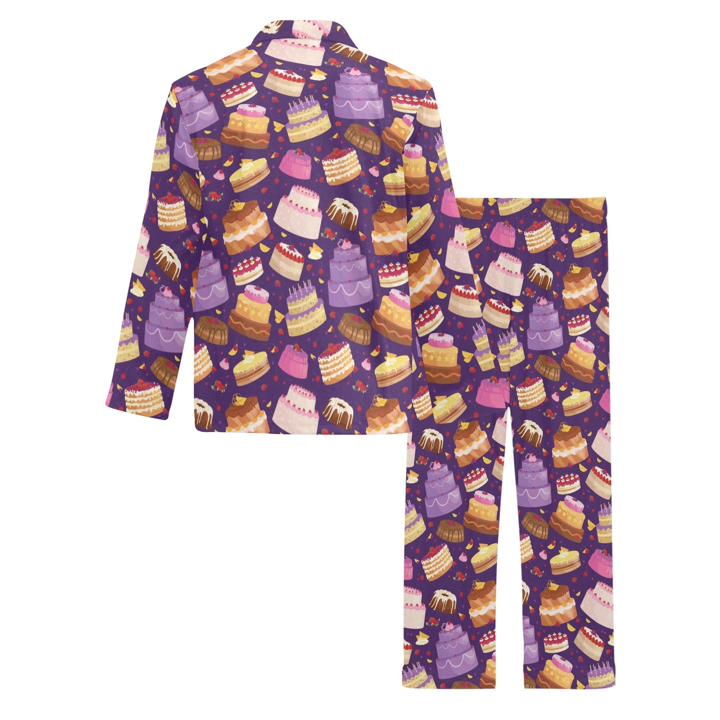 Cake Pattern Print Design 05 Men's Long Pajama Set