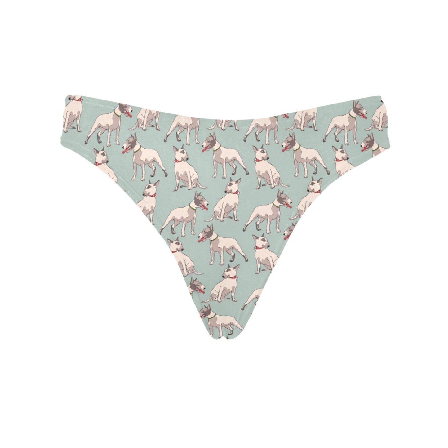 Bull Terrier Cute Print Pattern Women's Thongs