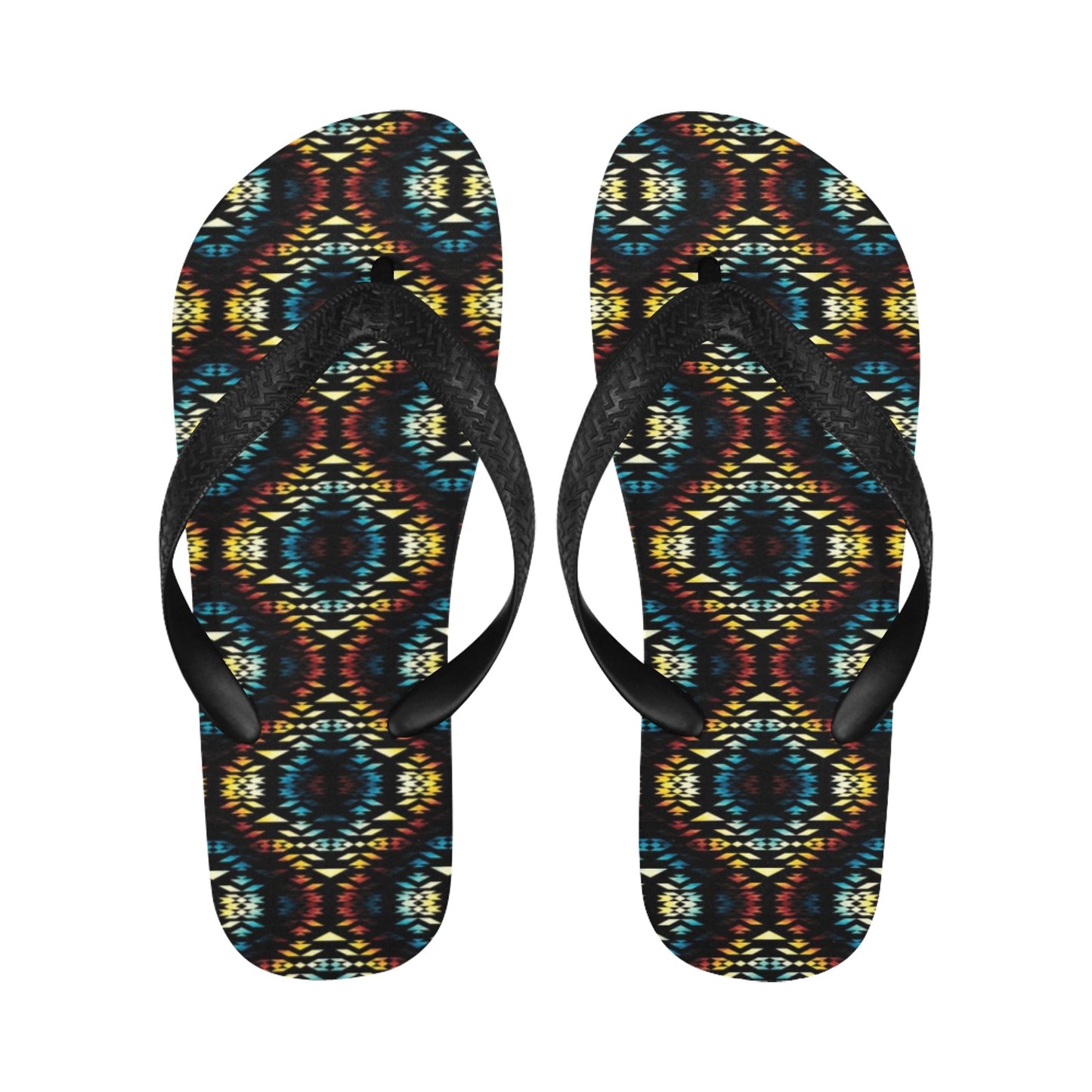Tribal Pattern Print Design LKS309 Flip Flops