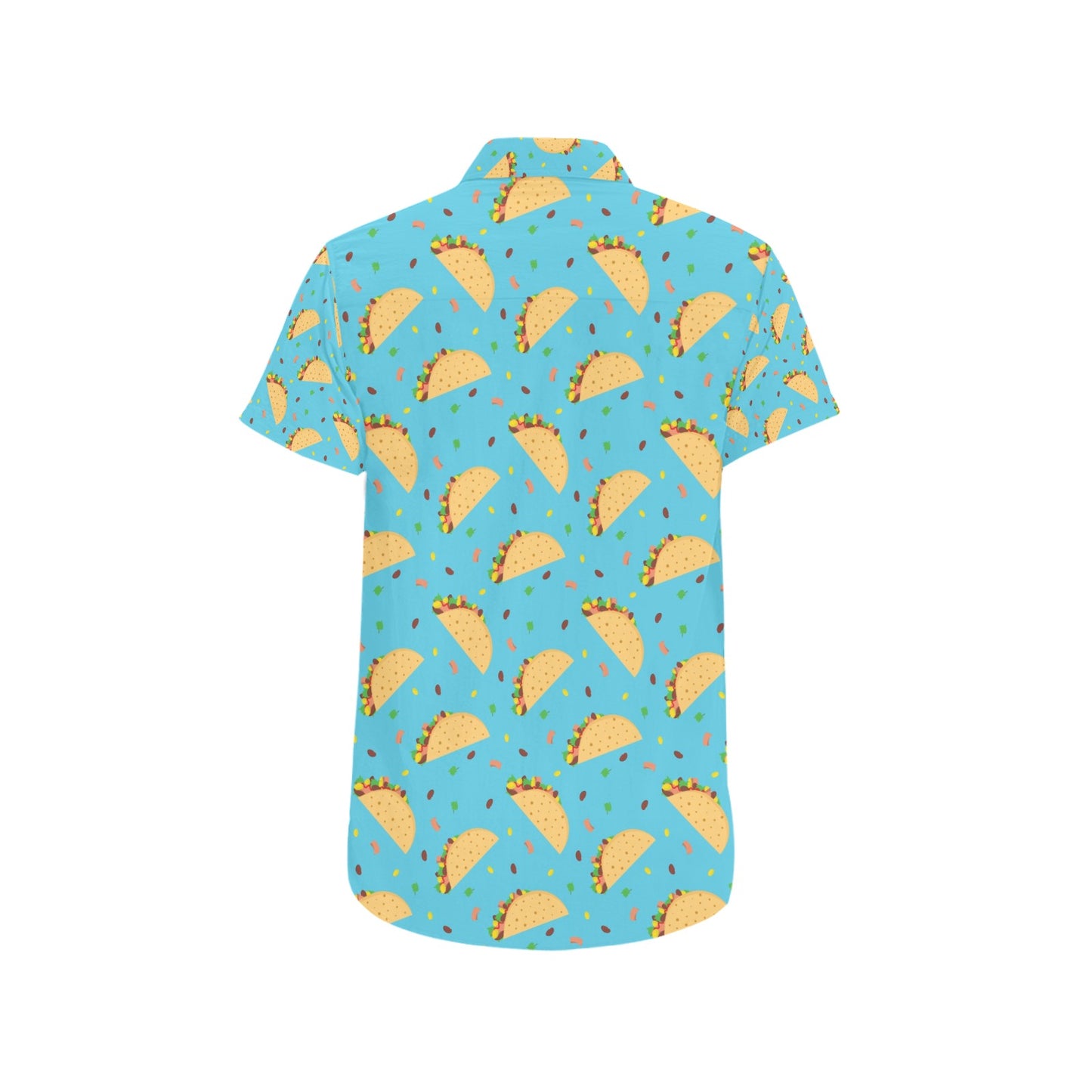 Taco Print Design LKS303 Men Short Sleeve Button Up Shirt