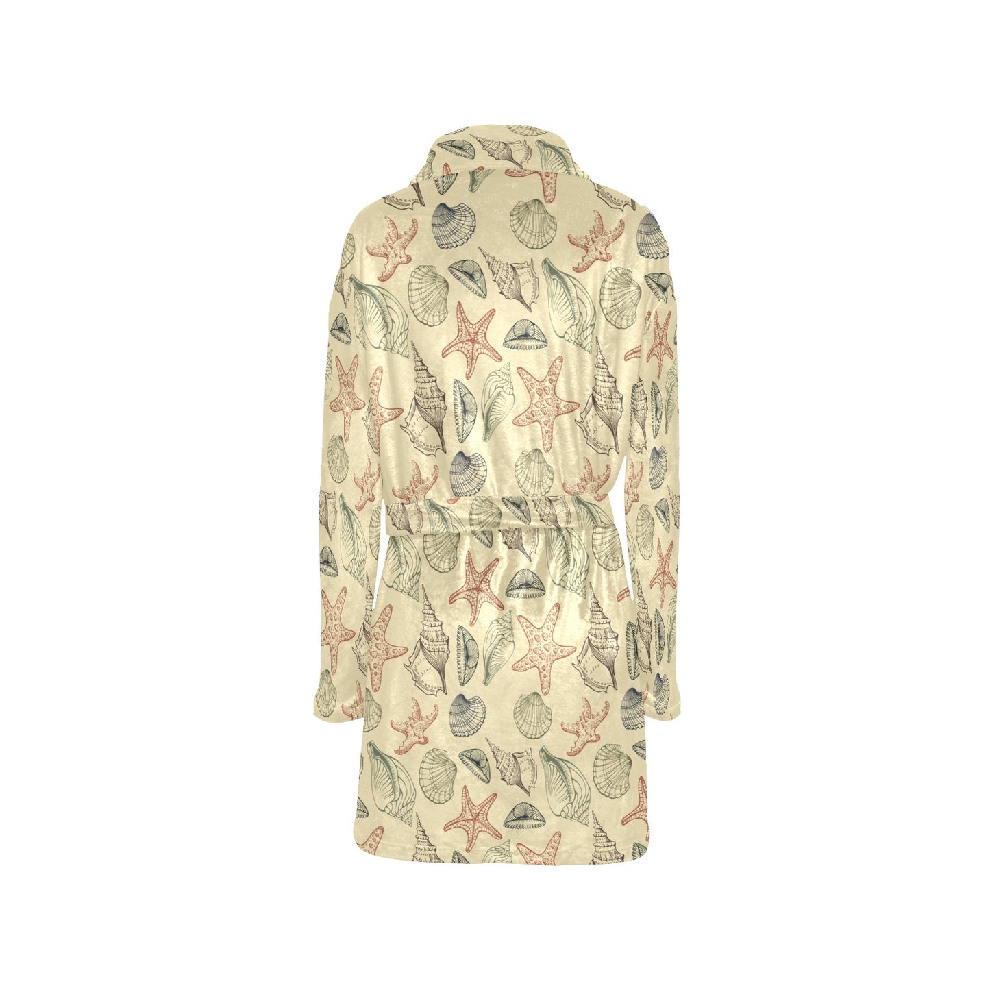 Seashell Print Design LKS305 Women's Fleece Robe