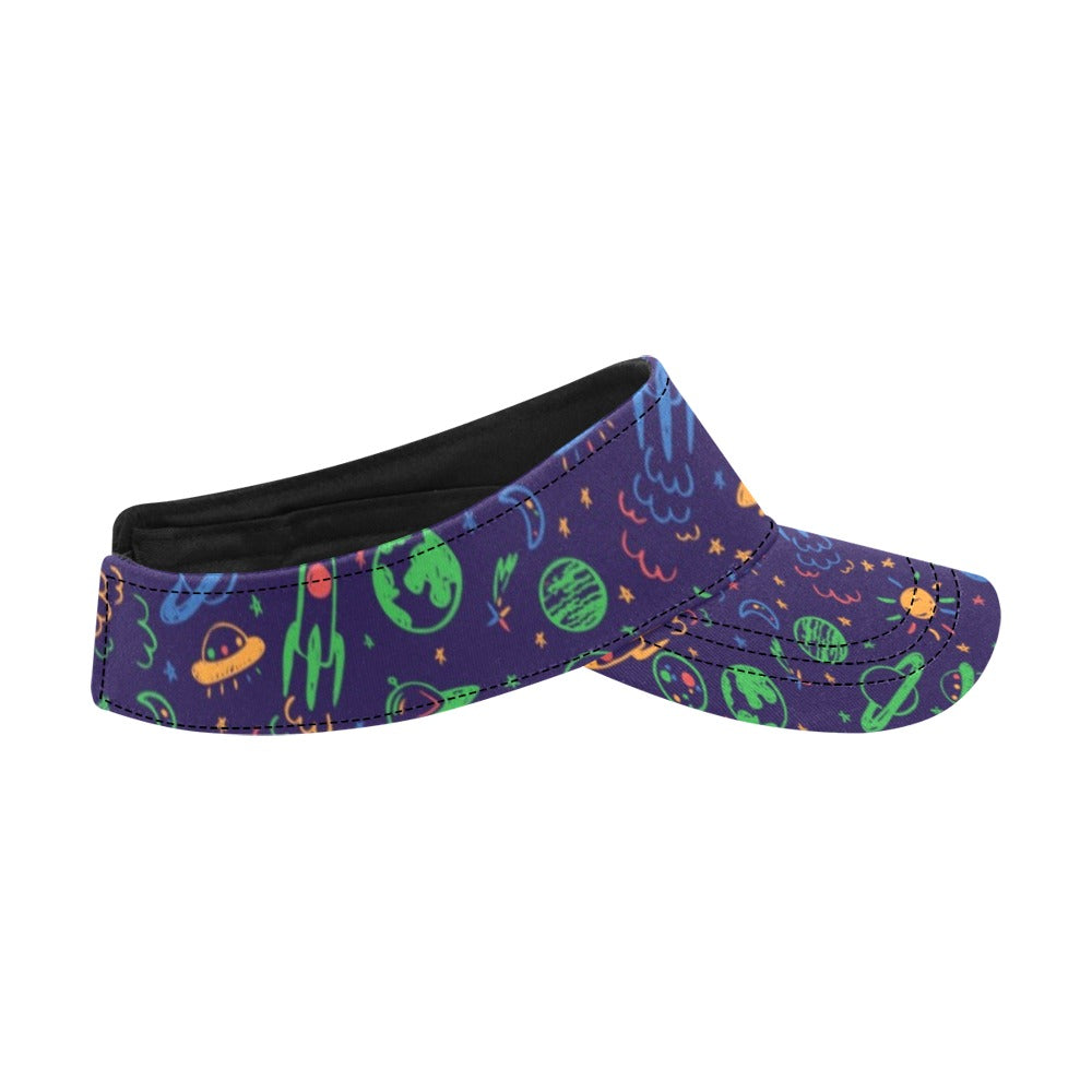 UFO Space Rocket Print Design LKS302 Unisex Sun Visor