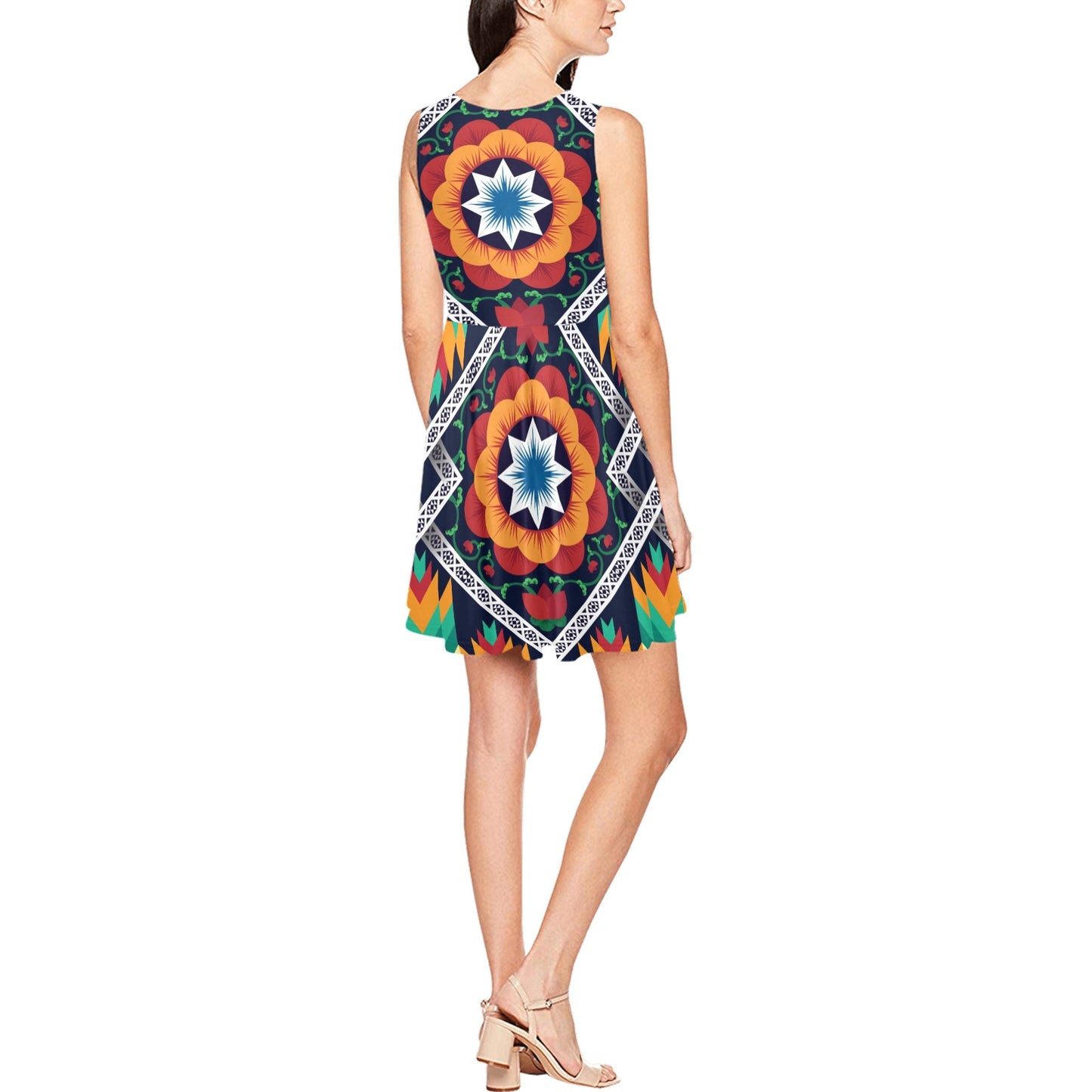 African Kente Sleeveless Dress