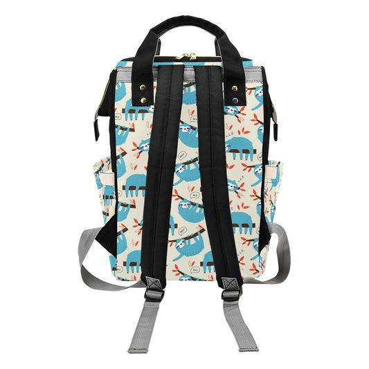Sloth Print Design LKS3011 Diaper Bag Backpack