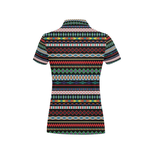 Southwest Pattern Print Design LKS302 Women's Polo Shirt