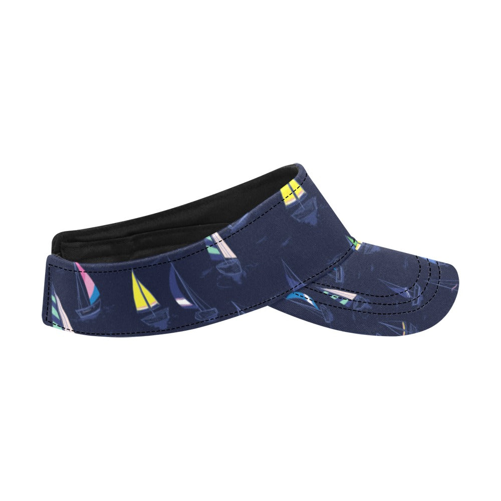 Sailboat Print Design LKS305 Unisex Sun Visor