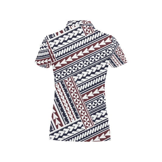 Polynesian Tribal line Women's Polo Shirt