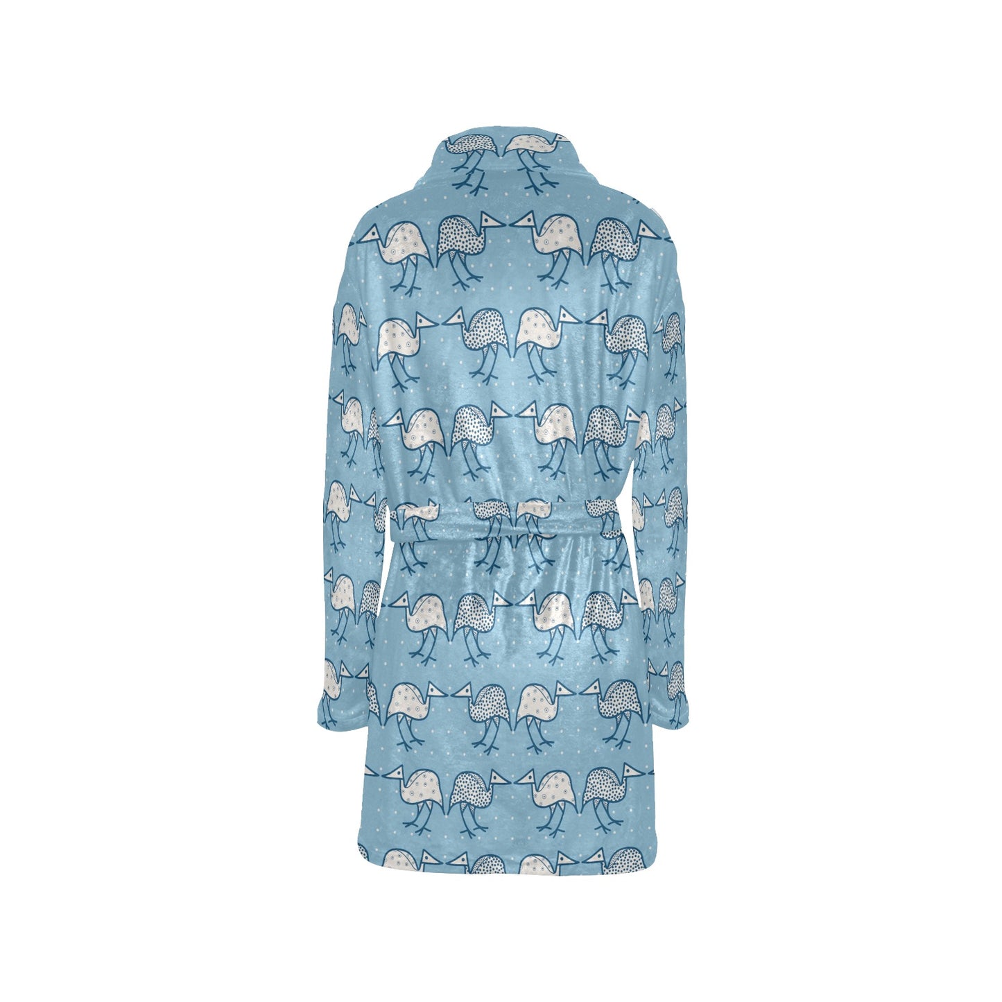 Emu Pattern Print Design 01 Women's Fleece Robe