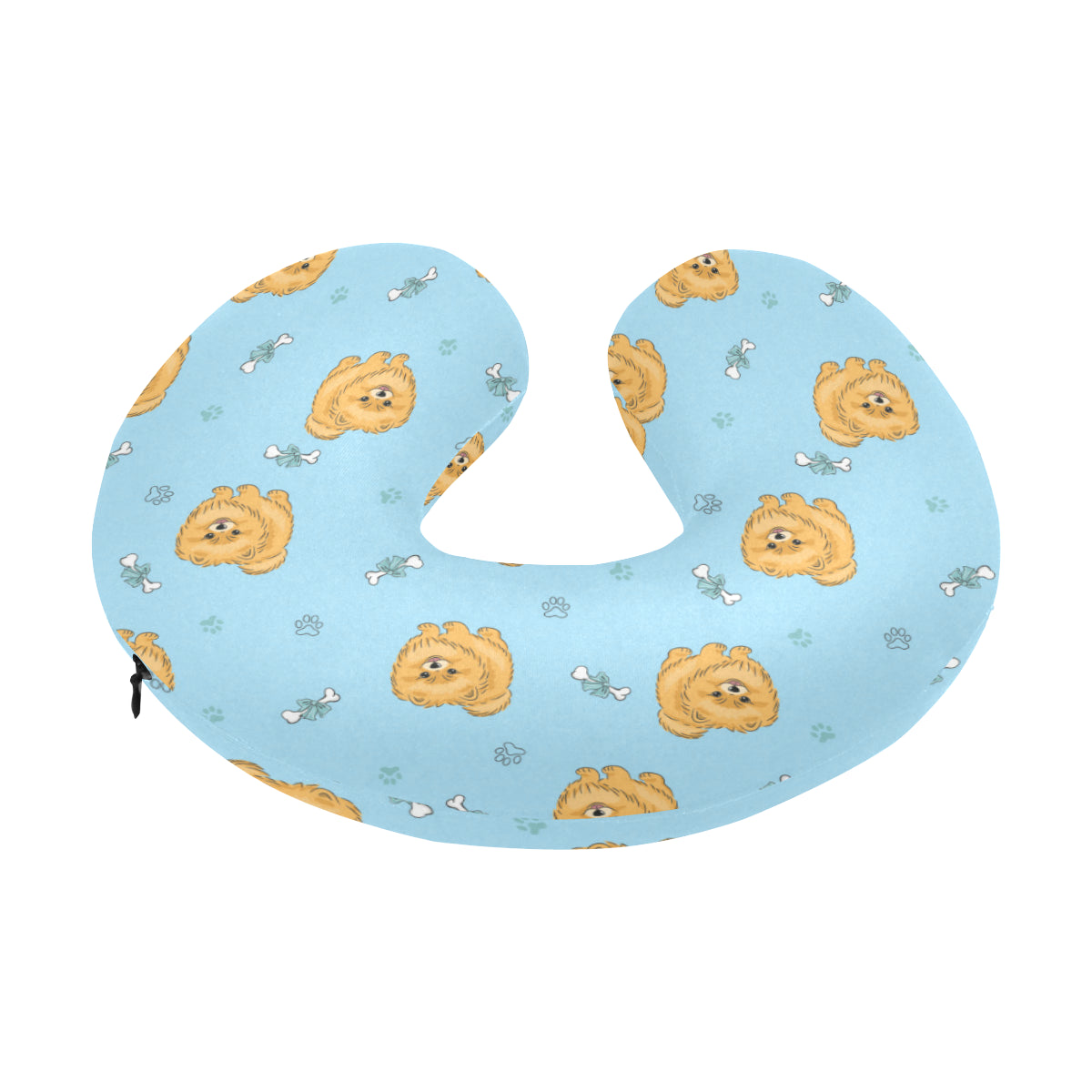 Pomeranians Pattern Print Design A03 U-Shaped Travel Neck Pillow