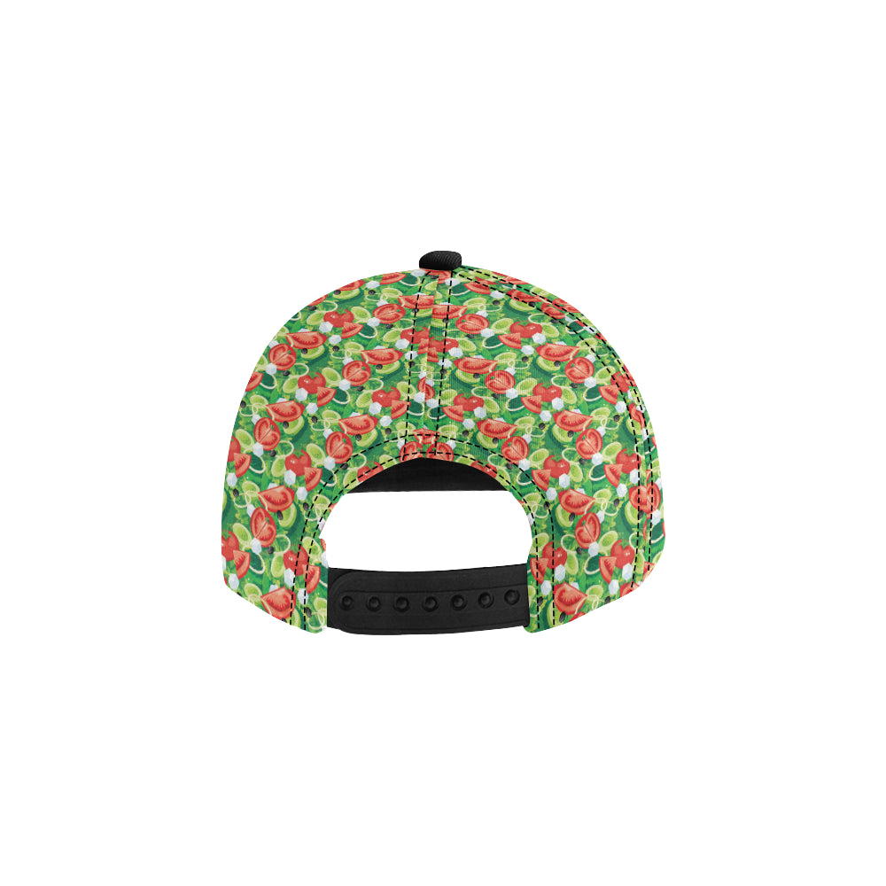 Vegan Salad Themed Design Print Snapback Cap