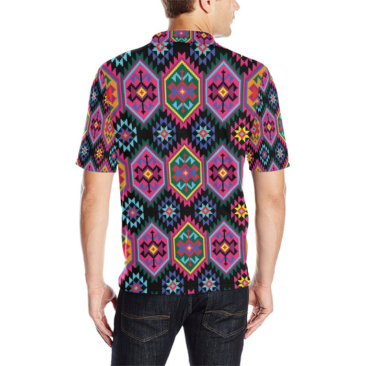 Mexican Pattern Print Design 02 Men Polo Shirt