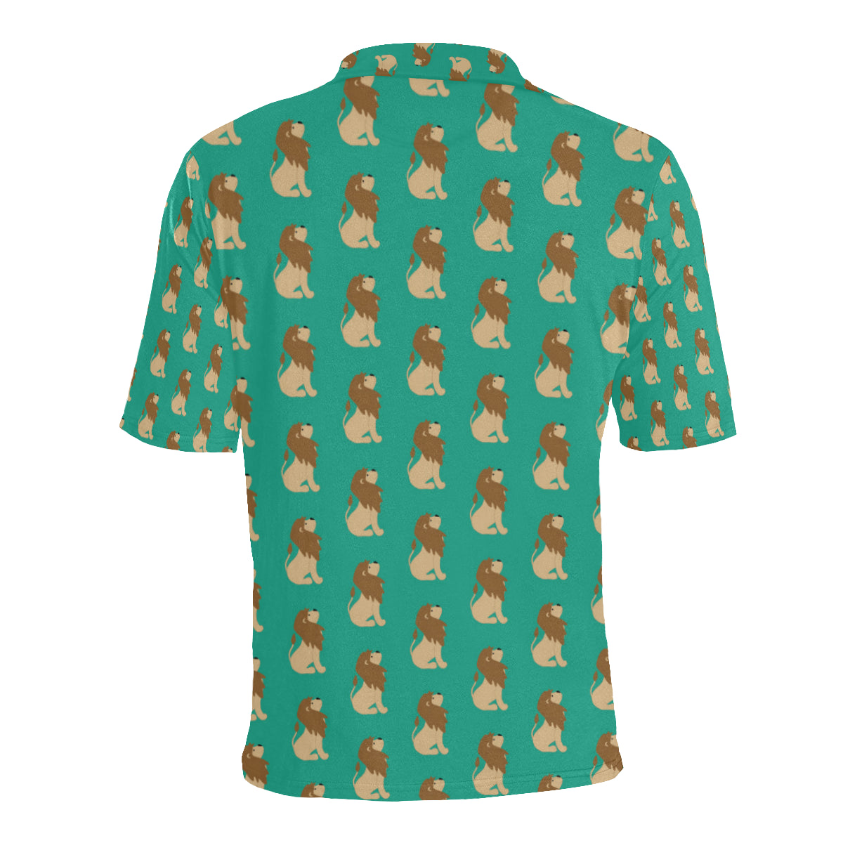 Lion Pattern Print Design 02 Men Polo Shirt