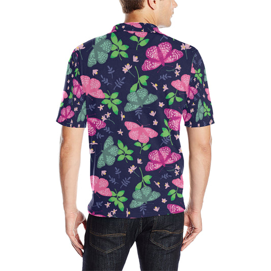Monarch Butterfly Pattern Print Design 03 Men Polo Shirt