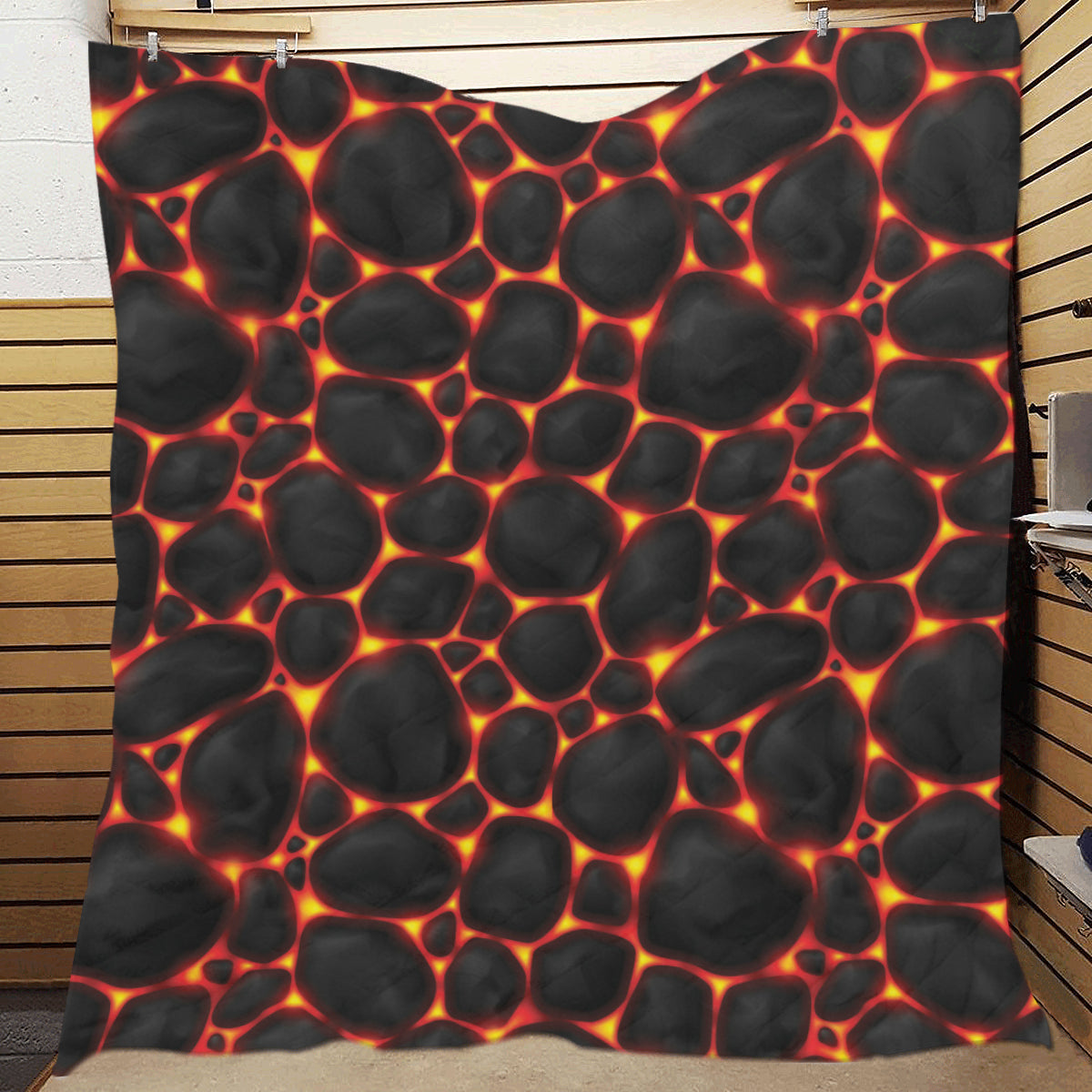 Lava Pattern Print Design 01 Premium Quilt
