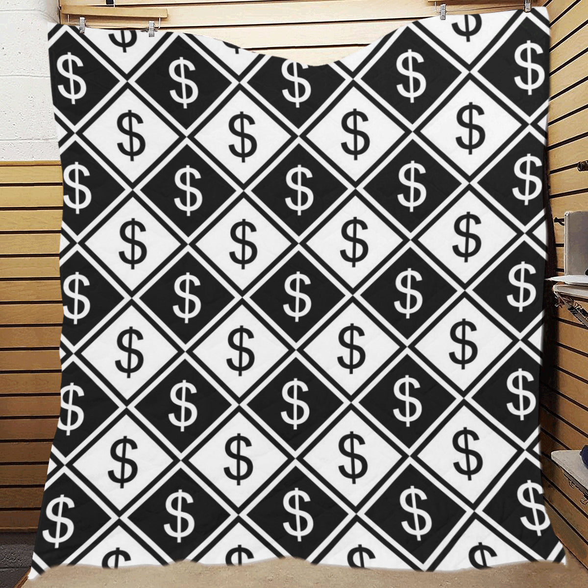 Money Pattern Print Design 04 Premium Quilt