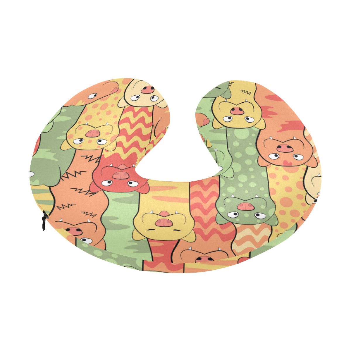 Ferret Pattern Print Design 01 U-Shaped Travel Neck Pillow