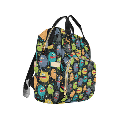 Monster Pattern Print Design 01 Diaper Bag Backpack