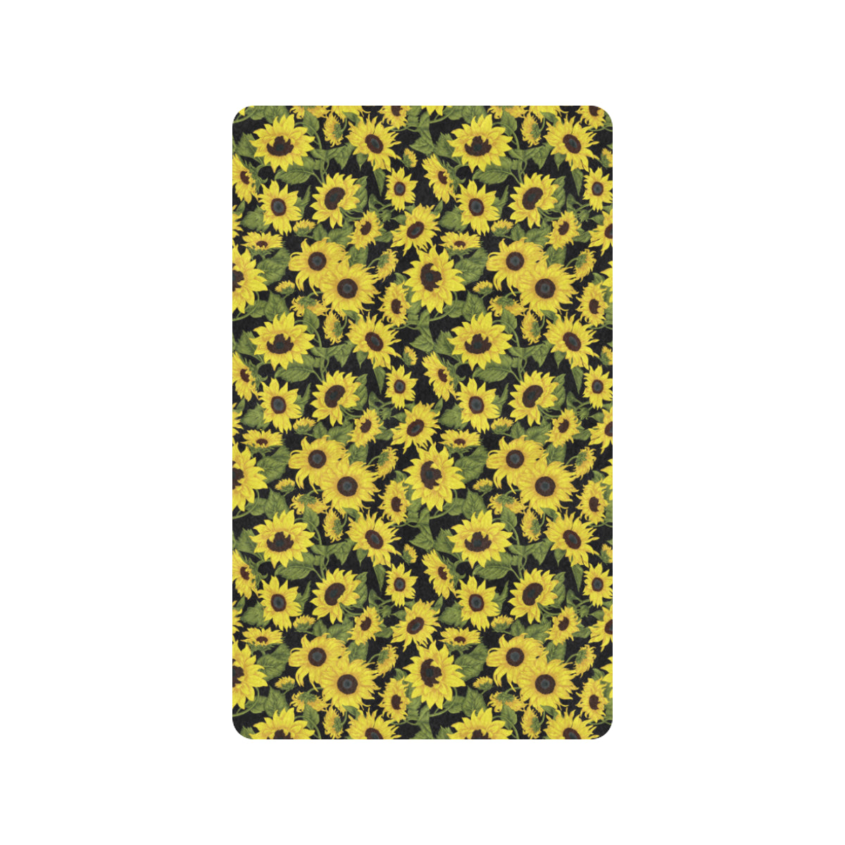 Sunflower Fresh Bright Color Print Rubber Doormat