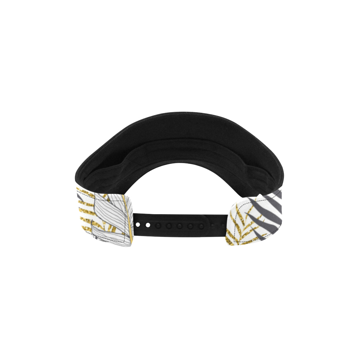 Gold Glitter Tropical Palm Leaves Unisex Sun Visor