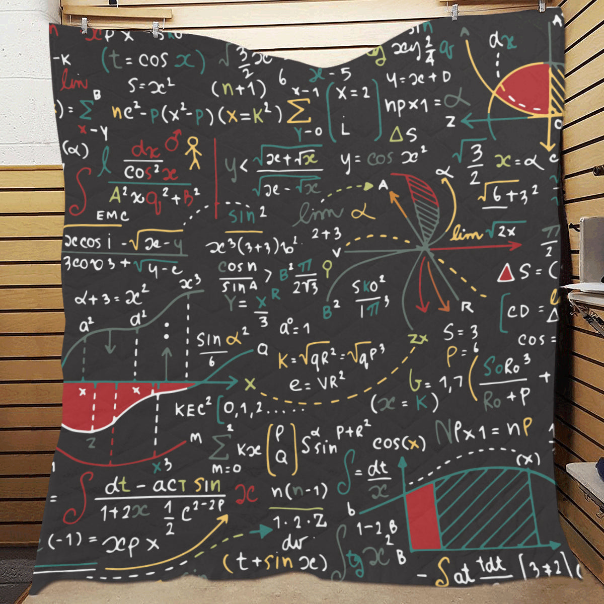 Math Pattern Print Design 04 Premium Quilt
