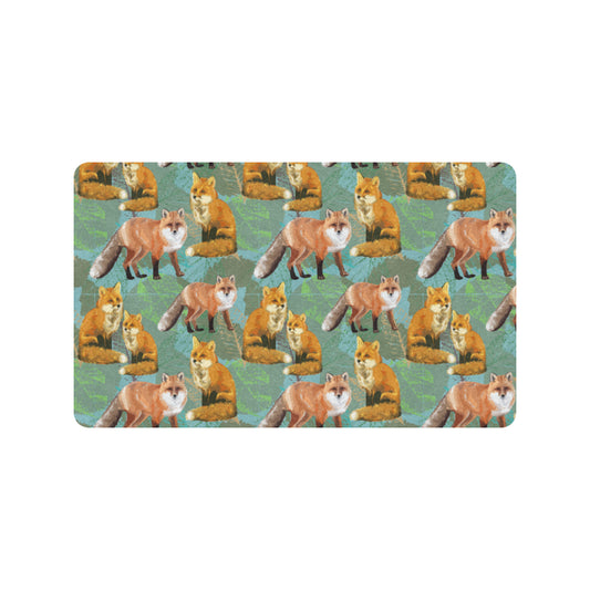 Fox Autumn leaves Themed Rubber Doormat