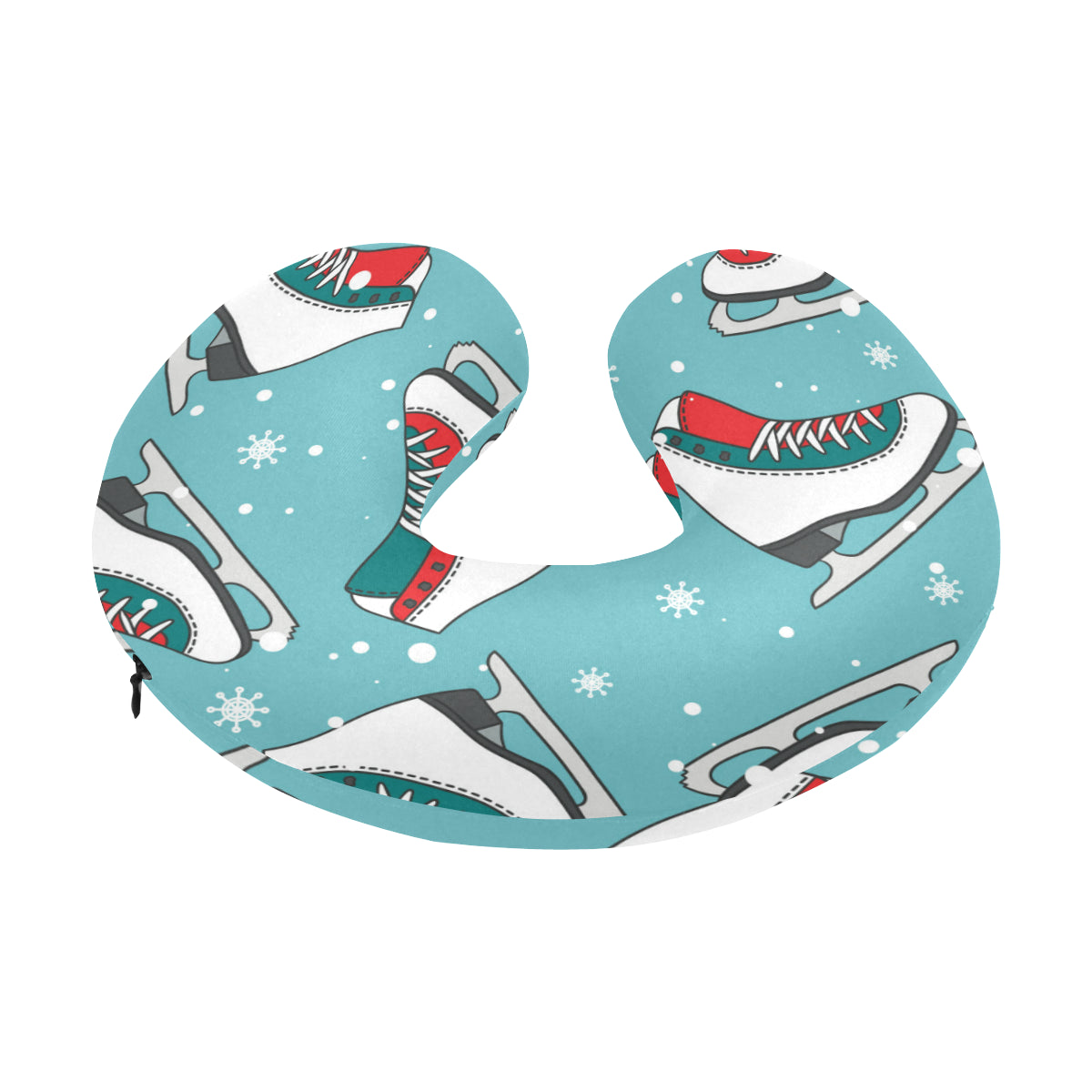 Ice Skate Pattern Print Design 03 U-Shaped Travel Neck Pillow