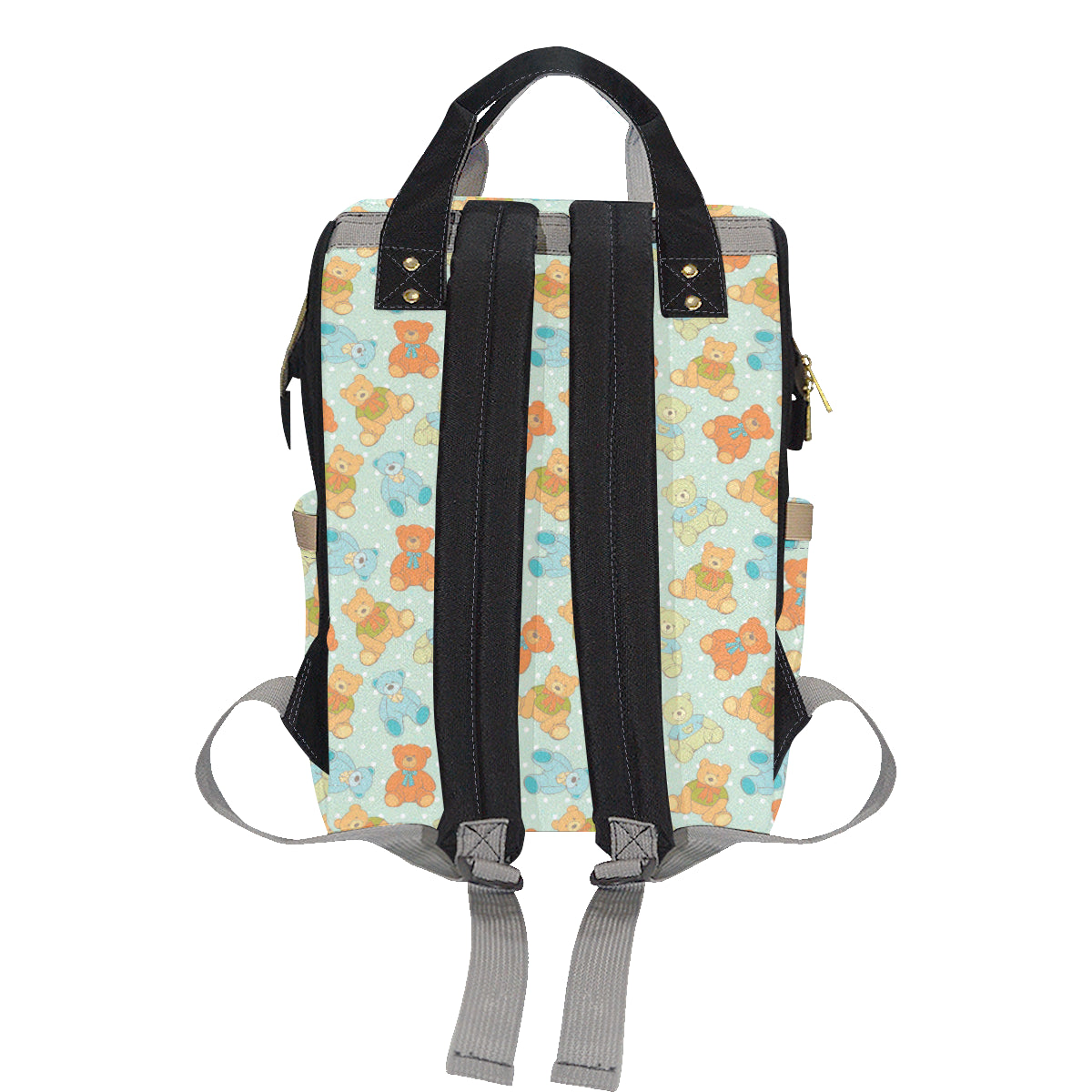 Bear Pattern Print Design 02 Diaper Bag Backpack